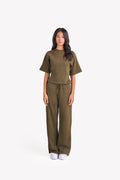 Essential Slim-Fit Relaxed-Sleeves Set — Olive