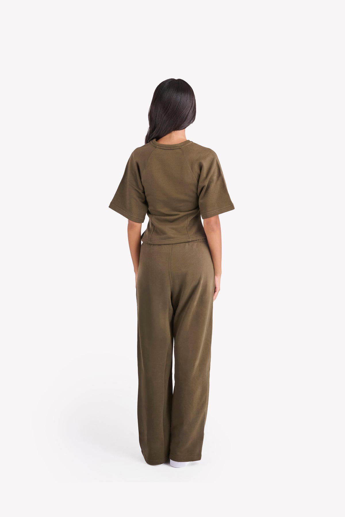 Essential Slim-Fit Relaxed-Sleeves Set — Olive