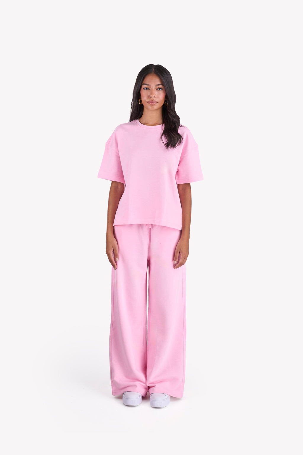 Minimal Oversized Two-Piece Set — Pink