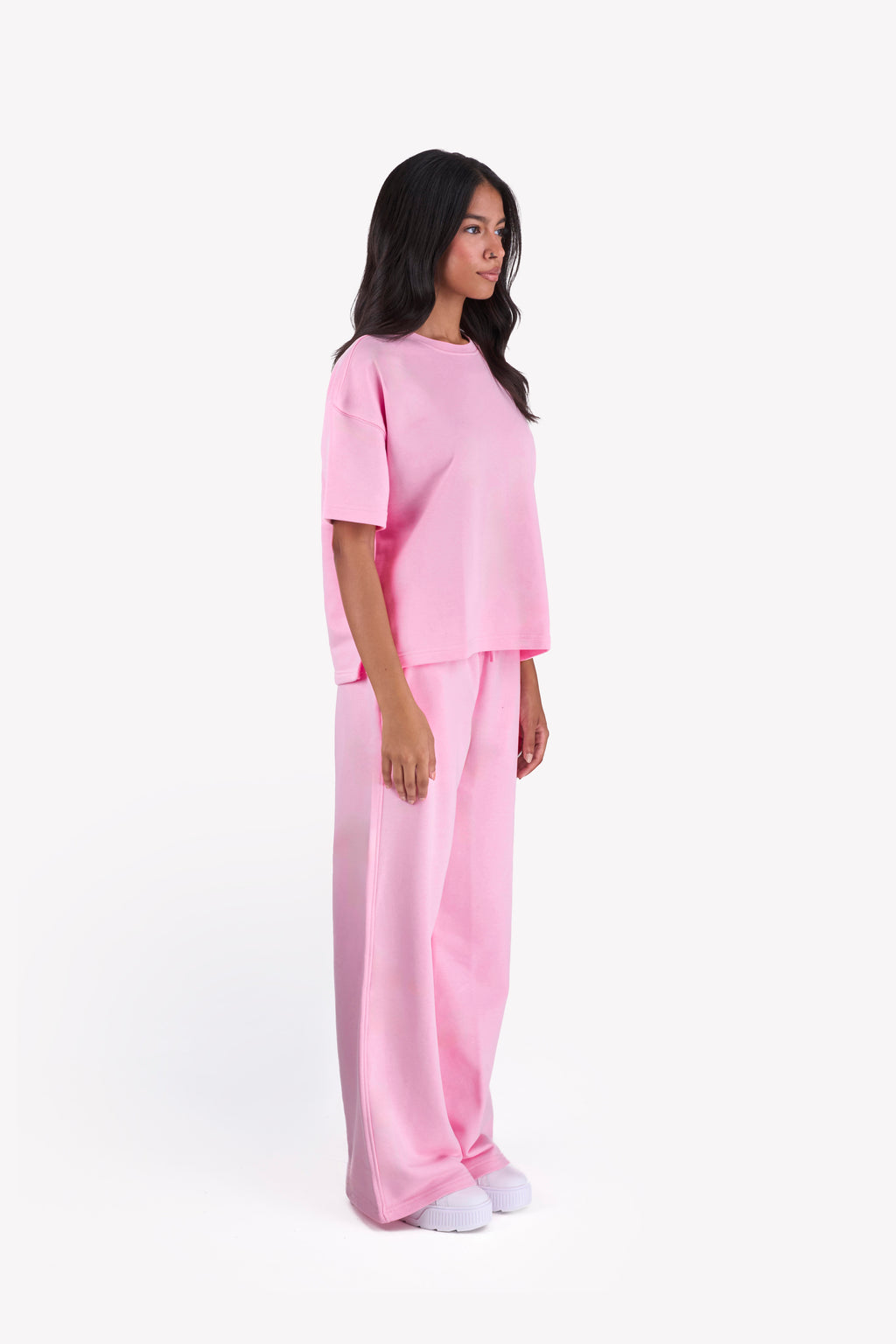 Minimal Oversized Two-Piece Set — Pink