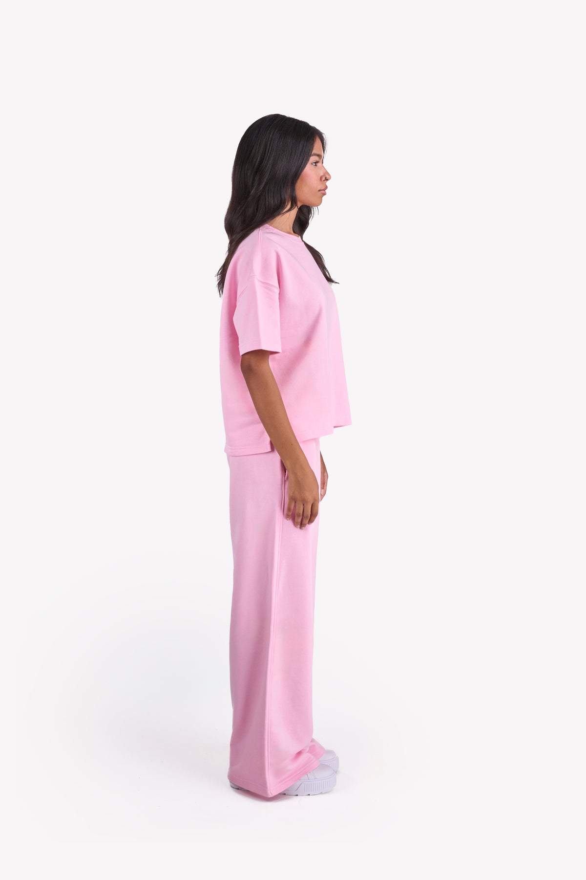 Minimal Oversized Two-Piece Set — Pink