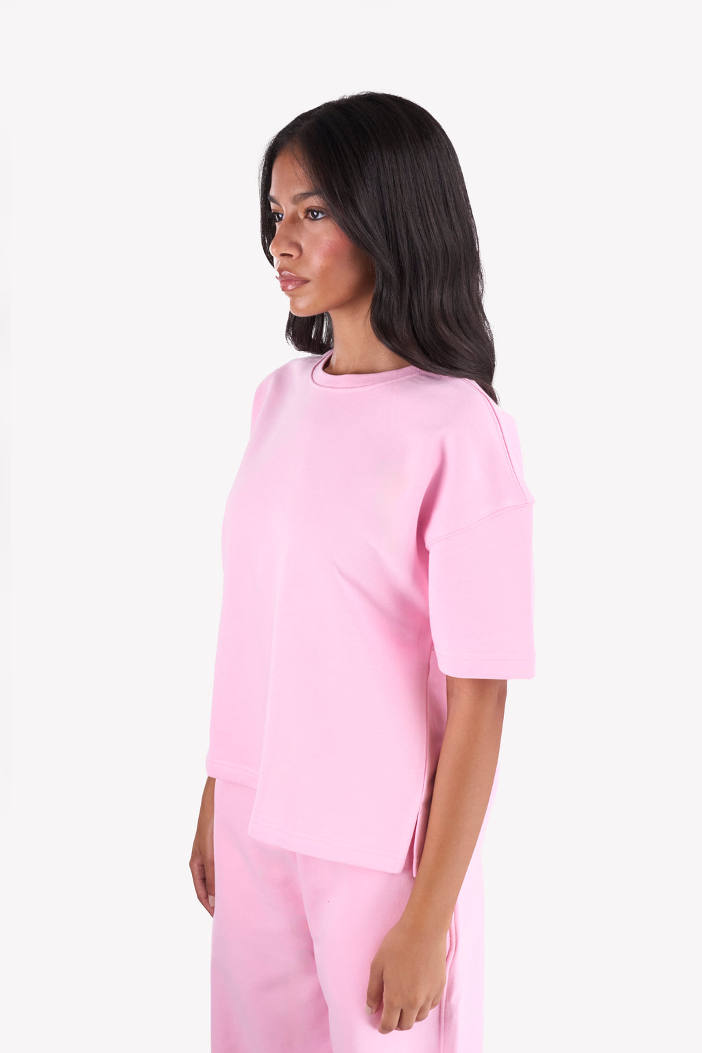 Minimal Oversized Two-Piece Set — Pink