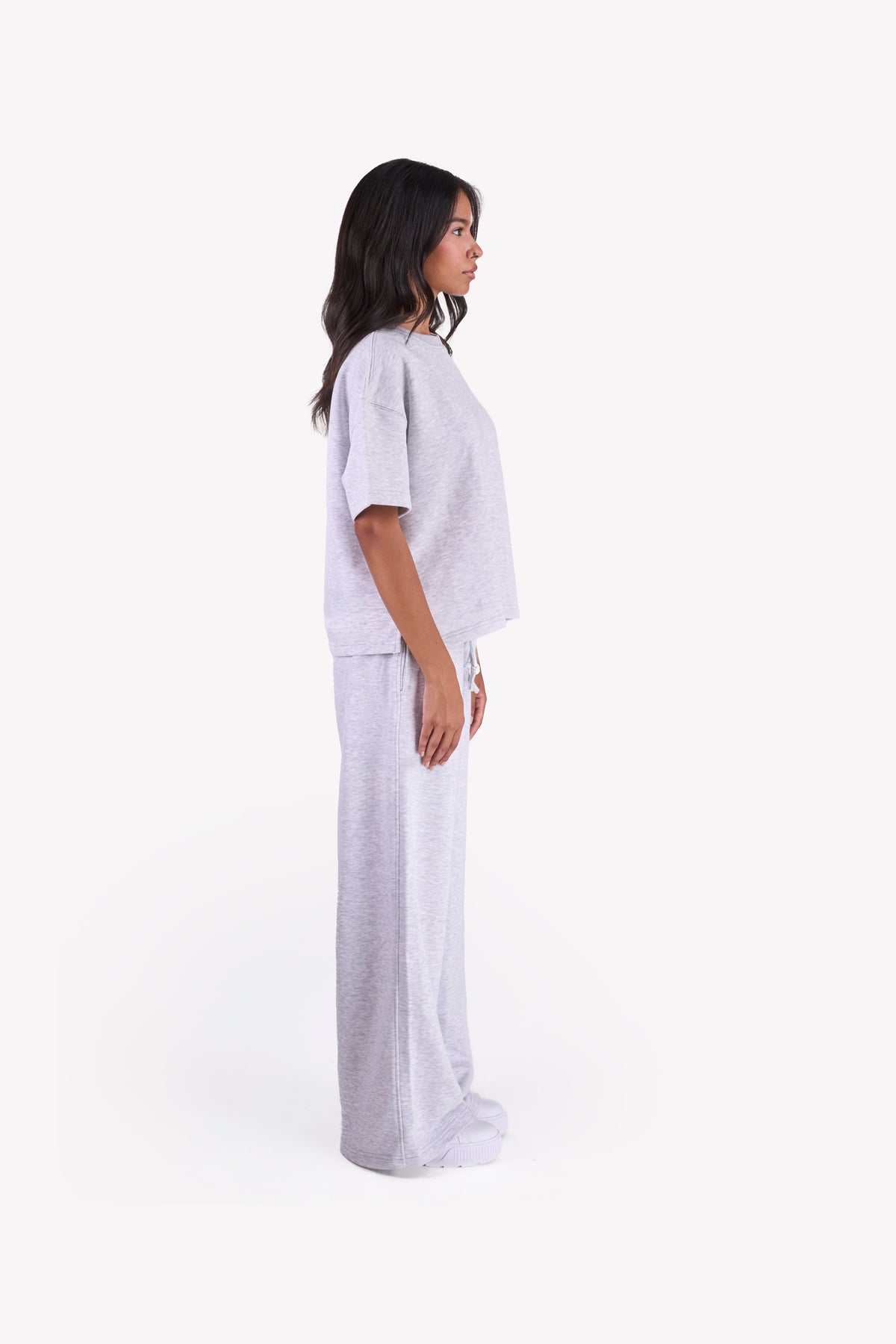 Minimal Oversized Two-Piece Set — Silver