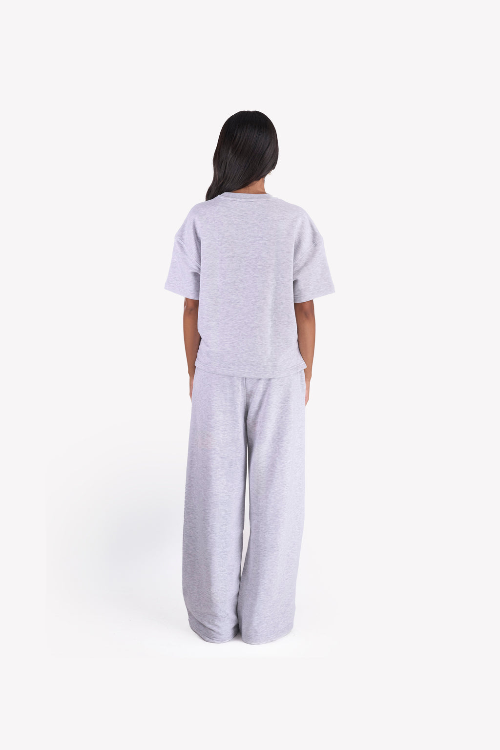 Minimal Oversized Two-Piece Set — Silver