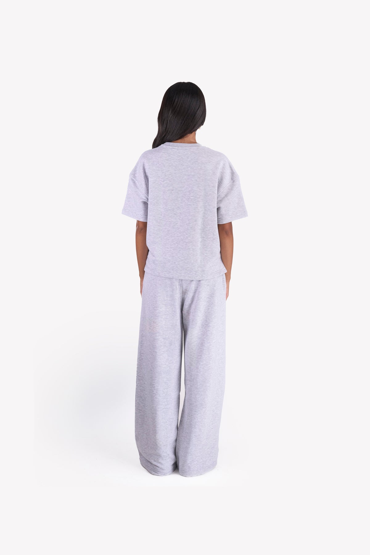 Minimal Oversized Two-Piece Set — Silver