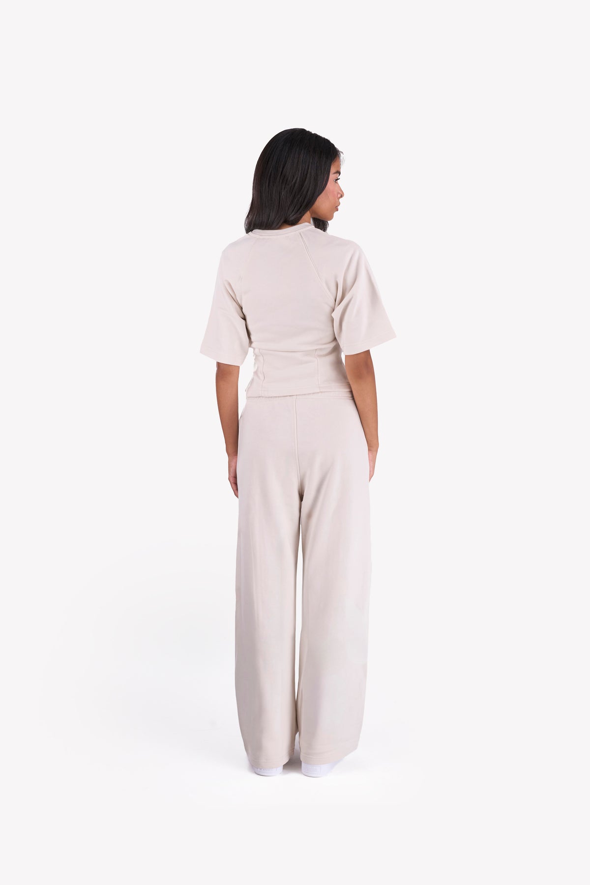 Essential Slim-Fit Relaxed-Sleeves Set — Beige