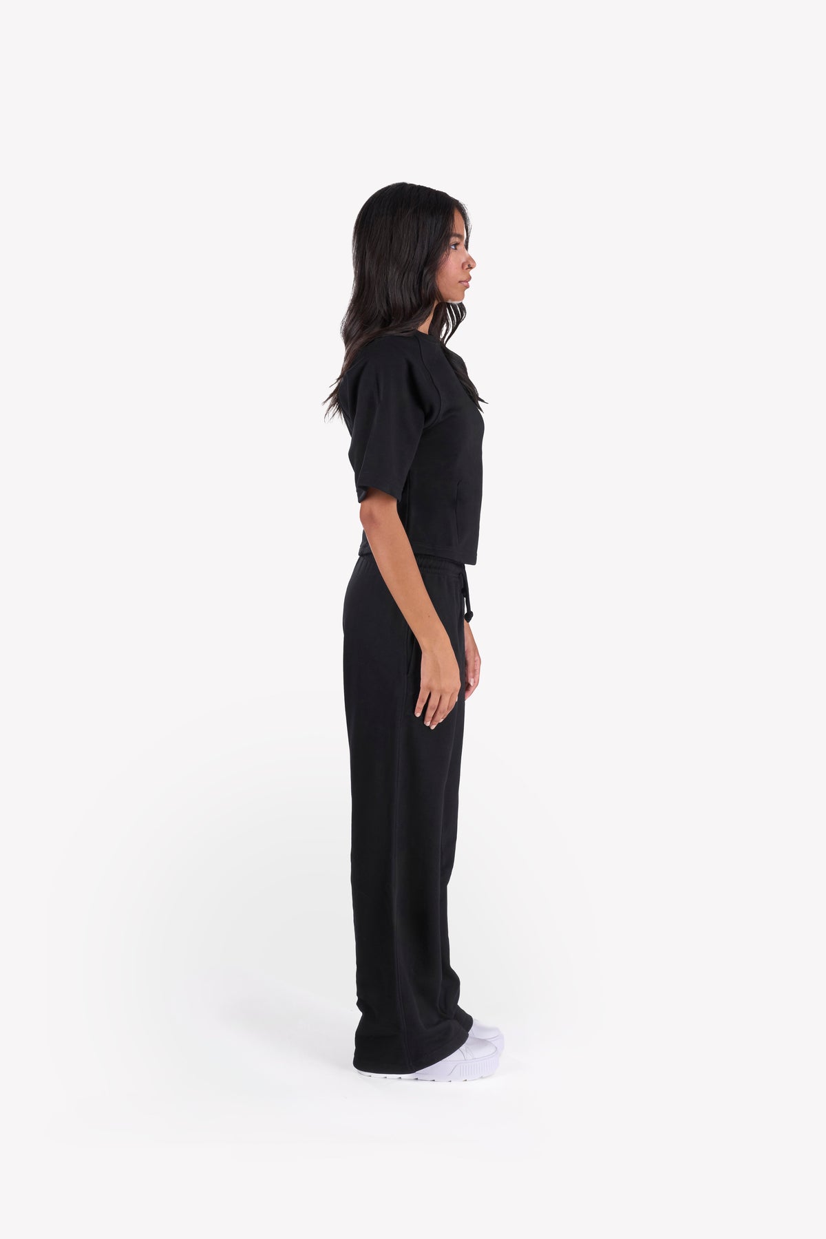 Essential Slim-Fit Relaxed-Sleeves Set — Black