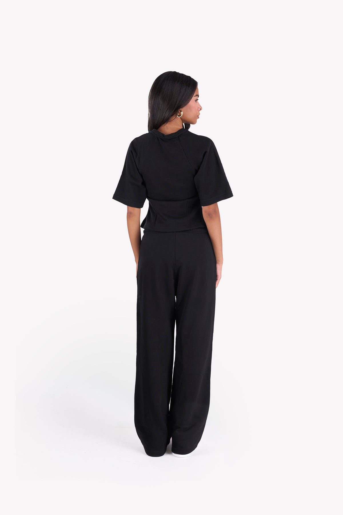 Essential Slim-Fit Relaxed-Sleeves Set — Black
