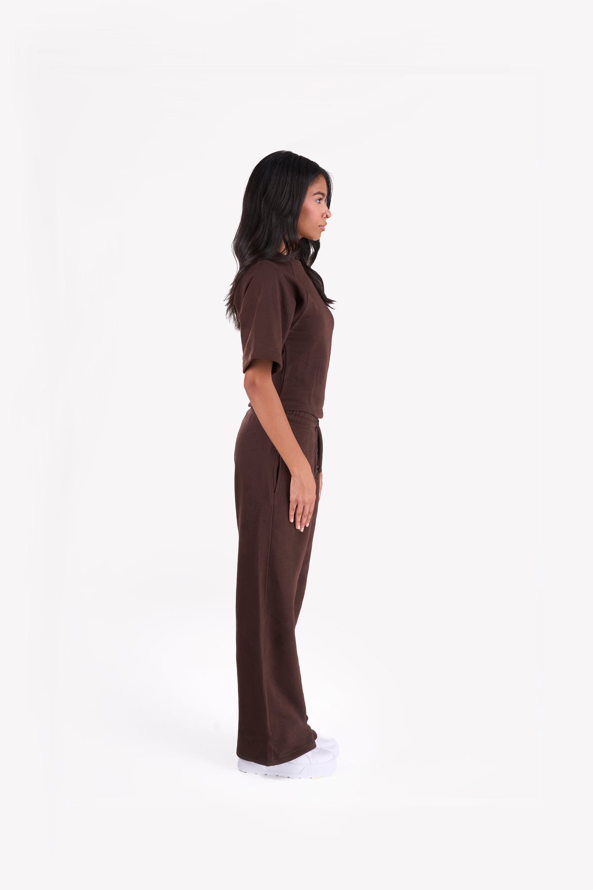 Essential Slim-Fit Relaxed-Sleeves Set — Brown