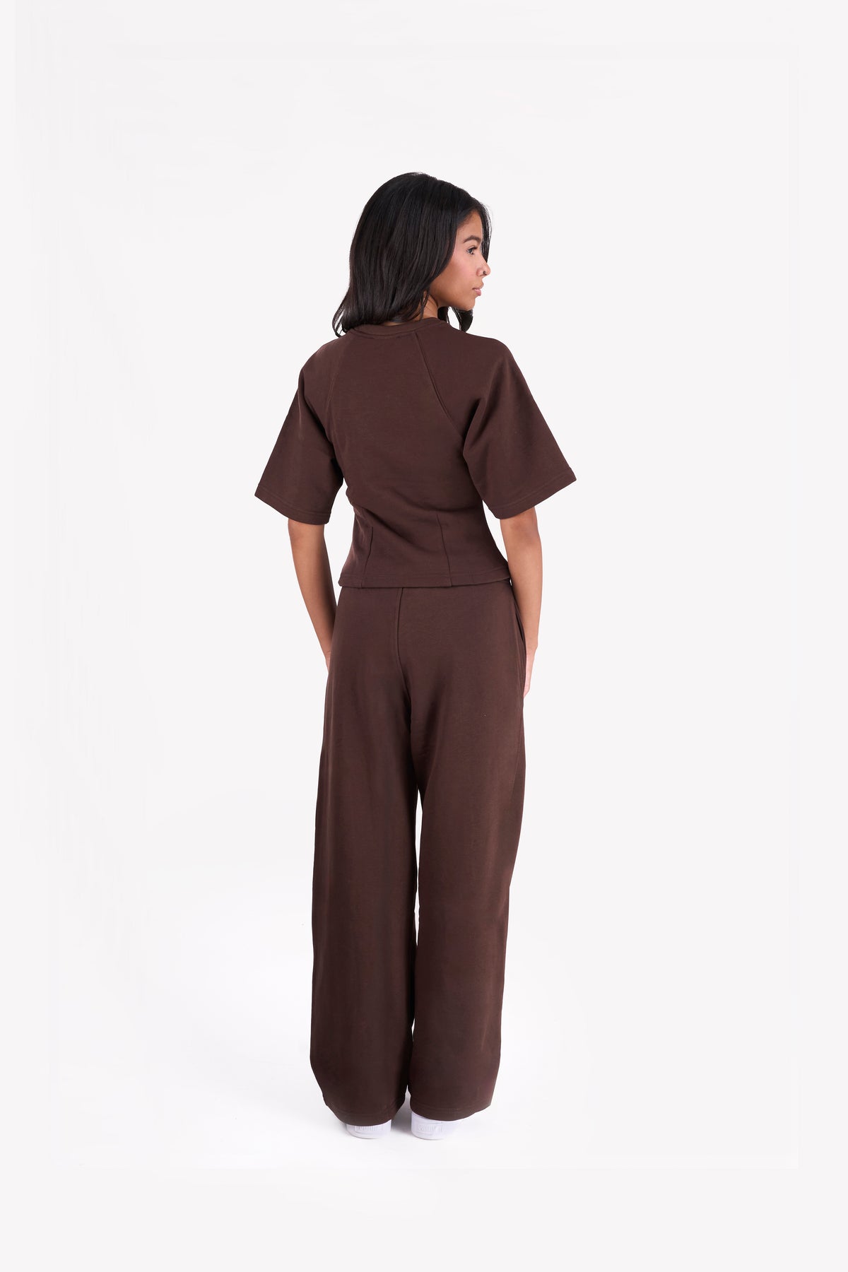 Essential Slim-Fit Relaxed-Sleeves Set — Brown