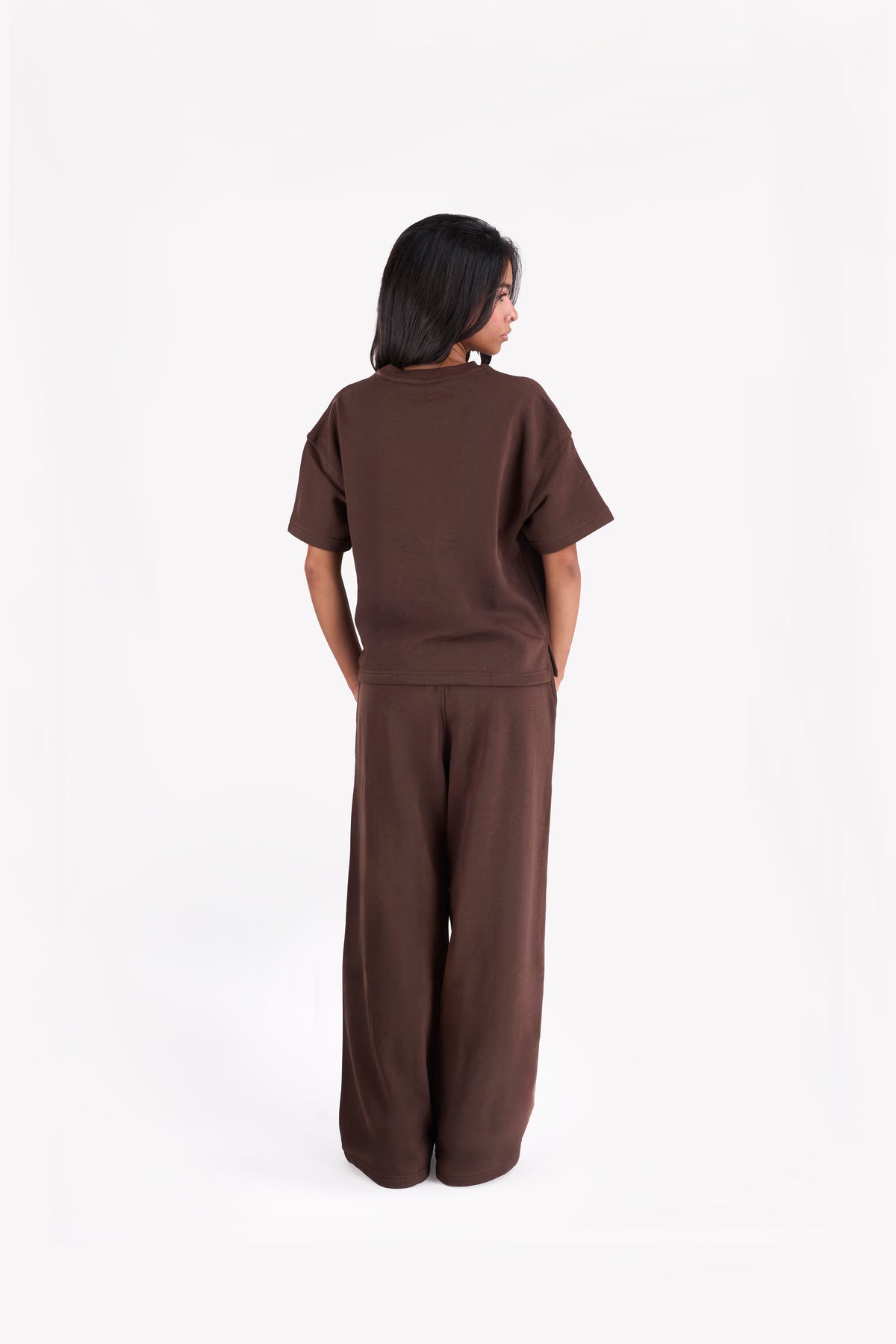 Minimal Oversized Two-Piece Set — Brown