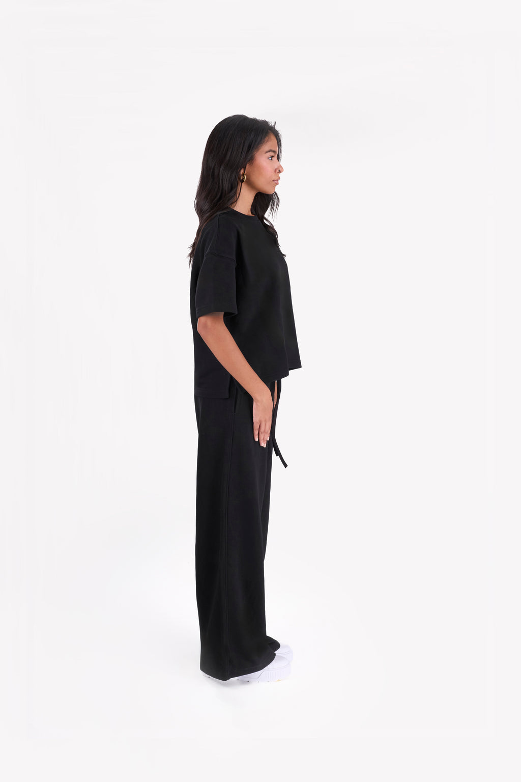 Minimal Oversized Two-Piece Set — Black