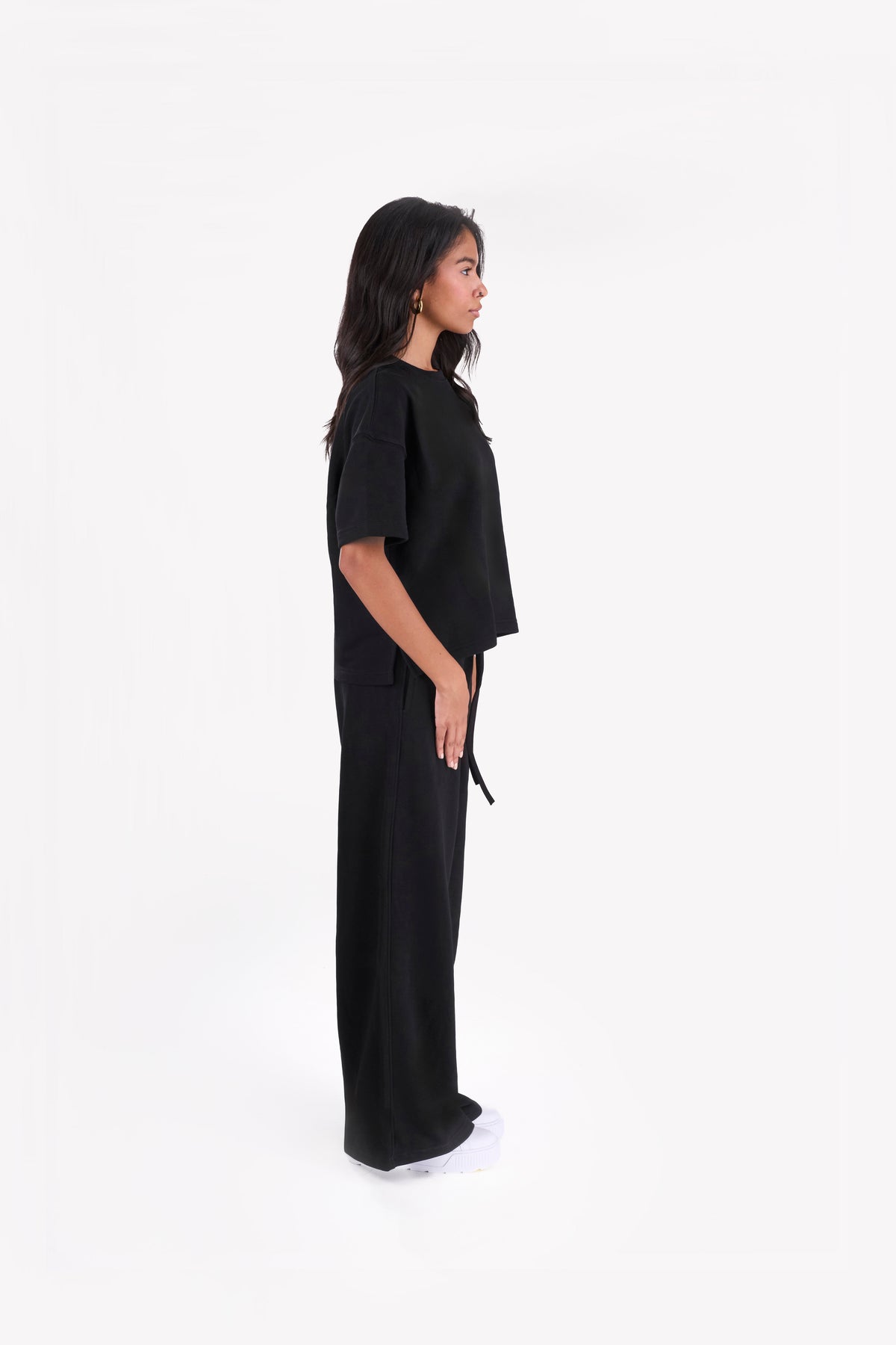 Minimal Oversized Two-Piece Set — Black