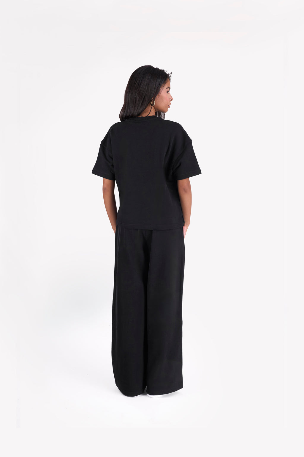 Minimal Oversized Two-Piece Set — Black