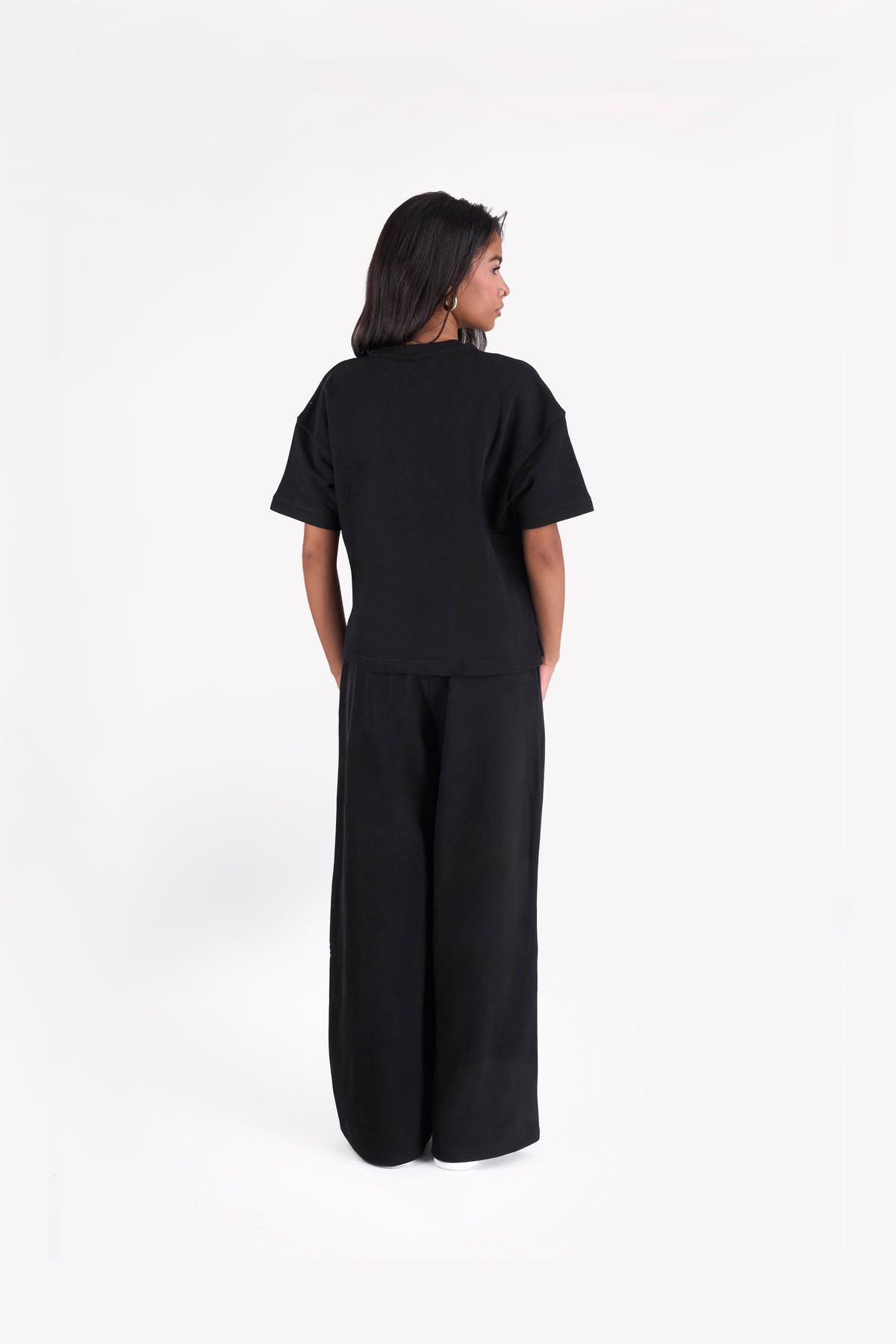 Minimal Oversized Two-Piece Set — Black
